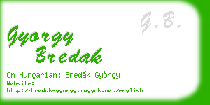 gyorgy bredak business card