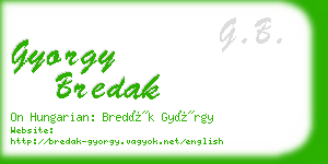 gyorgy bredak business card